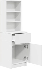 vidaXL Κομοδίνο Λευκό 39x35x125 εκ. από Επεξεργασμένο Ξύλο