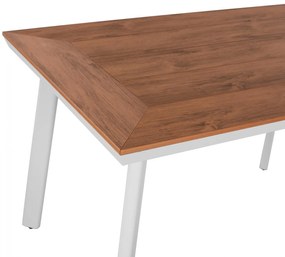 Τραπέζι TABER Αλουμινίου Λευκό με Επιφάνεια Polywood 120x80x72,5Υ εκ. 120x80x72.5 εκ.