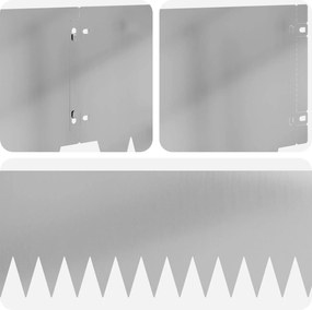 vidaXL Περίγραμμα γκαζόν 10 τμχ. 103 x 25 εκ Γαλβανισμένος Χάλυβας