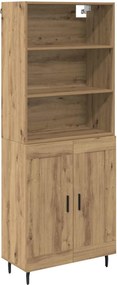 vidaXL Highboard 2 pcs Artisan Oak 69,5 x 32,5 x 180 εκ
