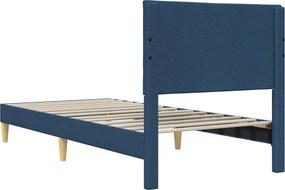 vidaXL Σκελετός Κρεβατιού Μπλε 100 x 200 cm Ύφασμα