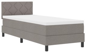 vidaXL Κρεβάτι με Στρώμα & LED Καφέ 80x200 εκ Υφασμάτινο