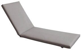 WOODWELL Ε2017,91SUNLOUNGER Μαξιλάρι Ξαπλώστρας Textilene Γκρι με Φερμουάρ &amp; Velcro (Foam+Polyester) 196(78+118)x60x7cm Ε2017,91