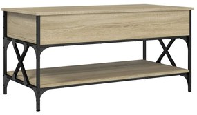 vidaXL Τραπεζάκι Σαλονιού Sonoma Δρυς 100x50x50 εκ. Επεξεργασμένο Ξύλο