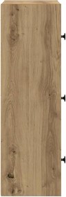 vidaXL Βιβλιοθήκη Αρτισιανή Δρυς 40x24x77 εκ. Επεξ. Ξύλο