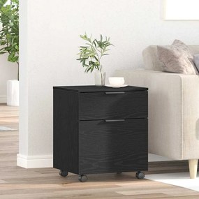 vidaXL Κινητός Φάκελος με Ρόδες Μαύρη Δρυς 45x38x54 εκ.