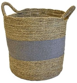 Καλάθι Διακοσμητικό Ψάθινο 00.06.67168 35x35cm Natural-Grey Mat