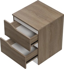 Κομοδίνο Verena pakoworld sonoma-λευκό 40x40x50εκ