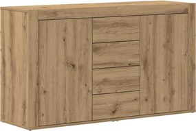 vidaXL Πλαϊνό γραφείο Artisan Oak 120 x 36 x 69 εκ Επεξεργασμένο ξύλο