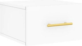 vidaXL Κομοδίνα Επιτοίχια 2 τεμ. Λευκά 35x35x20 εκ.