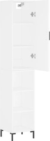 vidaXL Ντουλάπι Λευκό 34,5 x 34 x 180 εκ. από Επεξεργασμένο Ξύλο