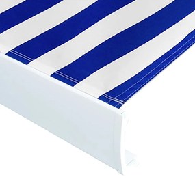 vidaXL Τέντα Κασετίνα με Μοτέρ Μπλε / Λευκή 500 x 300 εκ.