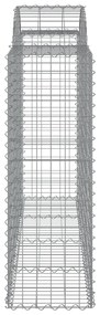 vidaXL Συρματοκιβώτια Τοξωτά 2 τεμ. 200x50x120/140 εκ. Γαλβαν. Ατσάλι