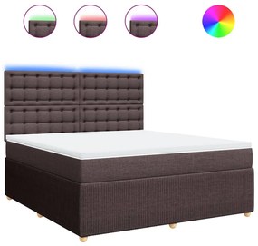 ΚΡΕΒΑΤΙ BOXSPRING ΜΕ ΣΤΡΩΜΑ ΣΚΟΥΡΟ ΚΑΦΕ 180X200 ΕΚ ΥΦΑΣΜΑΤΙΝΟ 3294452