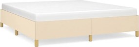 vidaXL Σκελετός Κρεβατιού Χωρίς Στρώμα Κρεμ 180x200 εκ. Υφασμάτινο