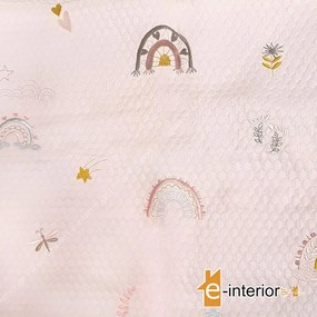 Κουβέρτα Πικέ Κούνιας 120x160 Rainbow Luv Pink 10811806147