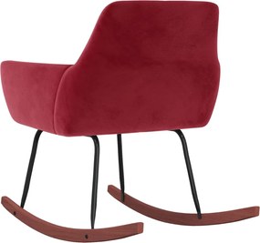 vidaXL Πολυθρόνα Κουνιστή Μπορντό Βελούδινη