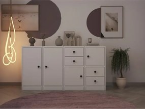Stewehome Κονσόλα με ντουλάπια και συρτάρια Λευκό 131x40x72 cm