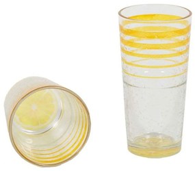 Ποτήρι Νερού Ice Lemon Μ62020 360ml Clear-Yellow Cerve Γυαλί