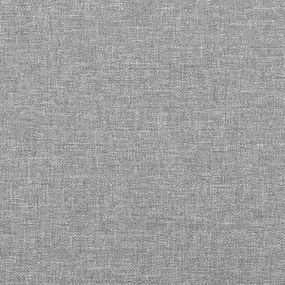 Πλαίσιο Κρεβατιού με Κεφαλάρι Αν. Γκρι 200x200 εκ. Υφασμάτινο - Γκρι