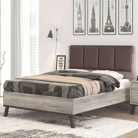 Κρεβάτι Nο69 150x200x100cm Ash-Brown Διπλό