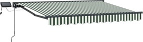 vidaXL Χειροκίνητο πλαίσιο τέντας με LED 3 x 2,5 μ