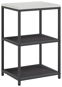 vidaXL Σετ Αποθήκευσης Κουζίνας με ράφι 2 pcs Μαύρο 120 x 50 x 92 εκ.
