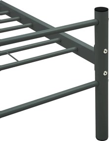 vidaXL Πλαίσιο Κρεβατιού Γκρι 200 x 200 εκ. Μεταλλικό