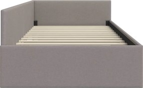 vidaXL Κρεβάτι Γωνίας Taupe 90 x 200 cm ύφασμα