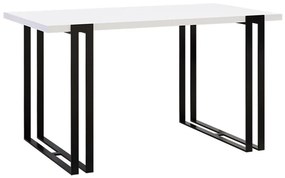 Τραπέζι Comfivo 179, Άσπρο, Μαύρο, 76x80x140cm, Επιμήκυνση, Πλαστικοποιημένη μοριοσανίδα, Μέταλλο | Epipla1.gr