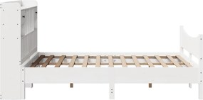 vidaXL Σκελετός Κρεβ. Χωρίς Στρώμα Λευκό 140x200 εκ Μασίφ Πεύκο