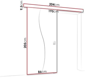 Συρόμενες πόρτες Dover 150, 33 kg, Σκούρα φλαμουριά, Πλαστικοποιημένη μοριοσανίδα, Καθρέφτης, Καφέ, Αλουμίνιο | Epipla1.gr