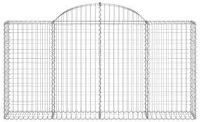 vidaXL Συρματοκιβώτια Τοξωτά 14 τεμ. 200x30x100/120 εκ. Γαλβαν. Ατσάλι