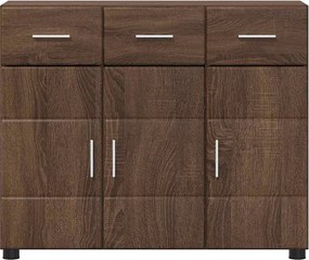 vidaXL Πλαϊνό γραφείο με ράφι FLORIN Καφέ δρυς 88,5 x 30,5 x 73 εκ