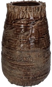 Βάζο ArteLibre Κορμός Ξύλου Καφέ Κεραμικό 19x19x29.5cm-05150801