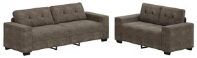 vidaXL Καναπές 2 pcs Σκούρο γκρι 221 x 78 x 80 εκ Τεχνητό δέρμα