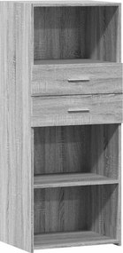 vidaXL Ντουλάπι Γκρι Sonoma 50x42,5x124 εκ. από Επεξεργασμένο Ξύλο