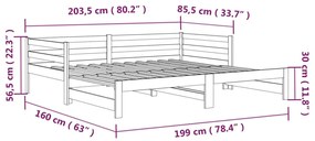 ΚΑΝΑΠΕΣ ΚΡΕΒΑΤΙ ΣΥΡΟΜΕΝΟΣ 80 X 200 ΕΚ. ΜΑΣΙΦ ΞΥΛΟ ΠΕΥΚΟΥ 840138