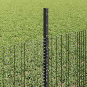 vidaXL Συρματόπλεγμα με Στυλίς 10 x 0,5 m Γαλβανισμένος Χάλυβας Γκρι