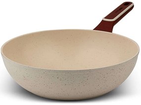 Τηγάνι Wok Αντικολλητικό Terrestrial 10-144-310 28cm Brown-Beige Nava 28cm Αλουμίνιο