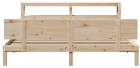 vidaXL Πλαίσιο Κρεβατιού με Κεφαλάρι 180x200 εκ. από Μασίφ Ξύλο Πεύκου