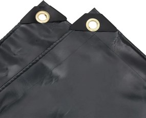 vidaXL Μουσαμάς Μαύρο 1,5 x 2,5 μ. 650 γρ./μ²