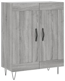 vidaXL Ντουλάπι Γκρι Sonoma 69,5 x 34 x 180 εκ. Επεξεργασμένο Ξύλο