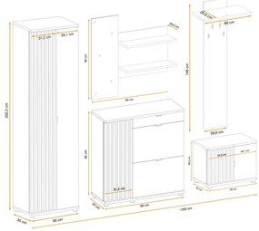 Swap XIX Σύνθεση Καφέ δρυς 280x180x40