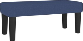 vidaXL Κρεβάτι Boxspring με Στρώμα Μπλε 90x200 εκ.Υφασμάτινο