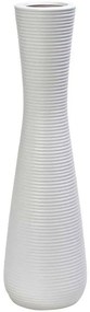 Βάζο Κεραμικό Ραβδωτό MIG140 16,5x16,5x58cm White Espiel Κεραμικό