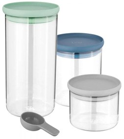 Δοχείο Αποθήκευσης (Σετ 3Τμχ) 3950125 0,4/0,7/1,3Lt Multi BergHOFF Plastic, Glass