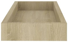 vidaXL Ράφια Τοίχου με Εσοχή 4 τεμ. Δρυς 40 x 15 x 4 εκ. από MDF