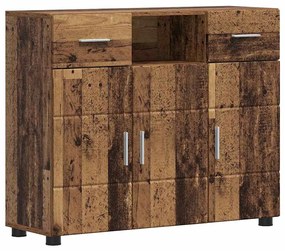 vidaXL Πλαϊνό γραφείο με συρτάρι Παλαιό ξύλο 88.5 x 30.5 x 73 εκ