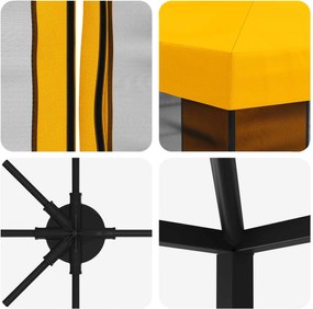 vidaXL Κιόσκι με Πλαϊνές Τοίχους 6 x 3 m Κίτρινο